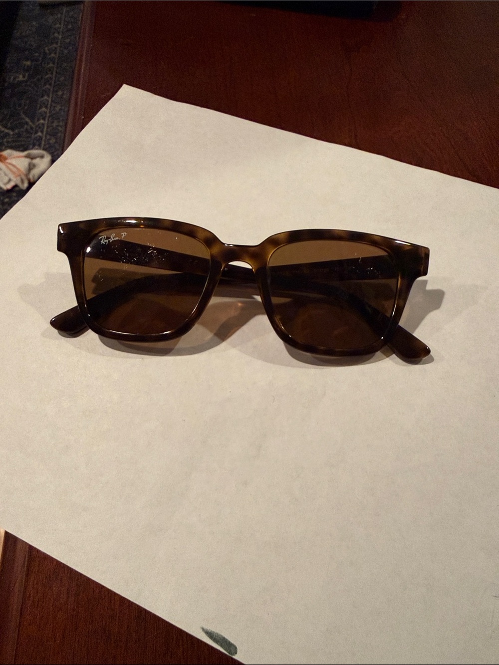 Polarized Ray Bans, scratched lenses